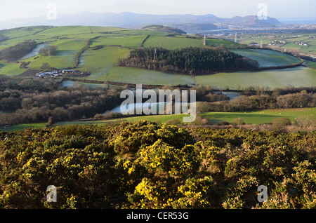 Landschaft von Upper Colwyn Bay in Richtung Conwy betrachtet Stockfoto