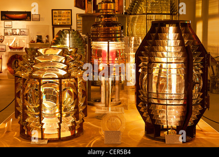 Fresnel-Linse, Maine Leuchtturm Museum, Rockland, Maine, ME, USA Stockfoto