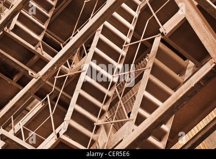 Stellwerk rostigen Industriebauten - abstrakte Komposition Stockfoto