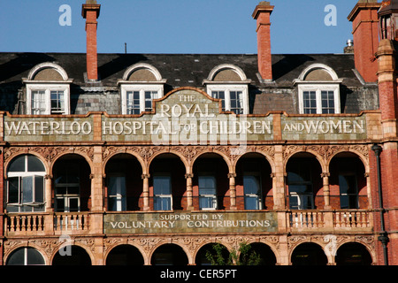 Die Vorderseite des Royal Waterloo Krankenhaus für Kinder in London. Stockfoto