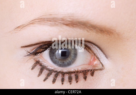 Chanel Backstage Paris bereit zu tragen-Herbst-Winter-Sixties Augen Make-up Stockfoto