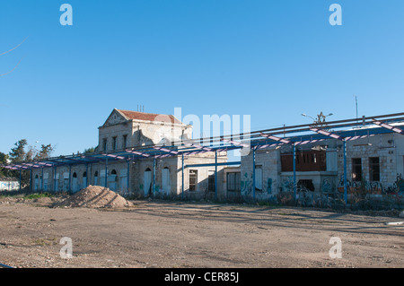 Die deutsche Kolonie in Jerusalem, dem stillgelegten Bahnhof Stockfoto