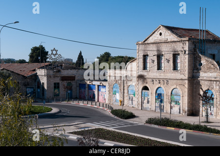 Die deutsche Kolonie in Jerusalem, dem stillgelegten Bahnhof Stockfoto