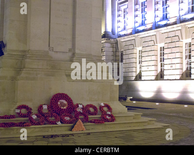 Nacht Schuss von der Kenotaph in Belfast, Northern Ireland Stockfoto