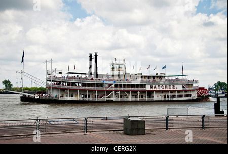 Die Natchez der letzten Dampfer Riverboat auf dem Mississippi Stockfoto