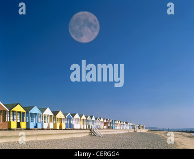 Vollmond über Baden Hütten. Stockfoto