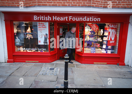 British Heart Foundation Charity-Shop Canterbury Stockfoto