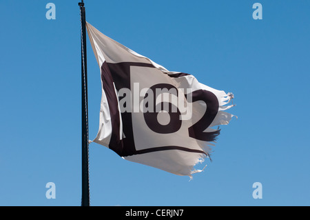 Route 62 Flagge Südafrika Western Cape Stockfoto