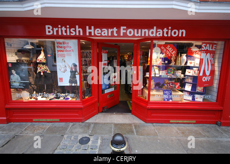 British Heart Foundation Charity-Shop Canterbury Stockfoto