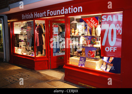 British Heart Foundation Charity-Shop Canterbury Stockfoto