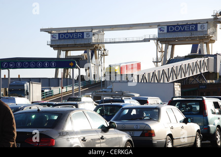 Fähre Dover Hafen und Cross-Channel Vereinigtes Königreich Stockfoto
