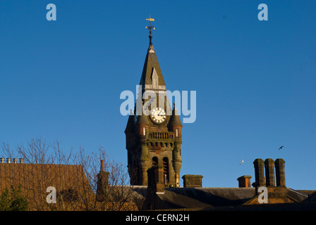 Gebäude, Uhrturm, Rathaus, Annan, Schottland Stockfoto