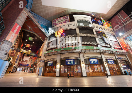 Die Printworks Veranstaltungsort in Manchester mit einem Odeon-Kino, Restaurants und Bars. Stockfoto