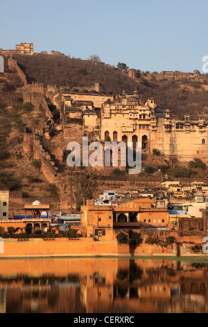 Indien, Rajasthan, Bundi, Nawal Sagar Lake, Garh Palast, Stockfoto