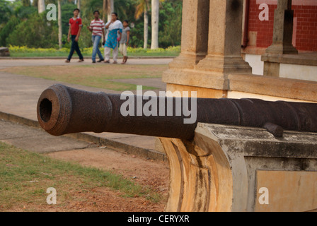 Alte Kanone Krieg Pistole angezeigte in Trivandrum Napier Museum (Thiruvananthapuram Napier Museum) von Kerala, Indien Stockfoto