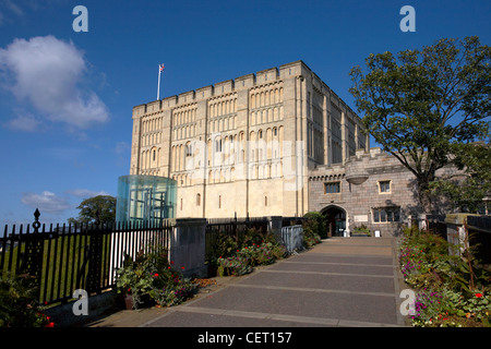 Eine Außenansicht des Norwich Schloss im Zentrum Stadt. Stockfoto