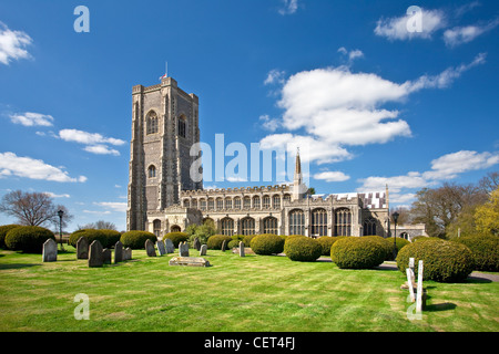 Das 15. Jahrhundert Kirche von St. Peter und St. Paul in Lavenham. Stockfoto