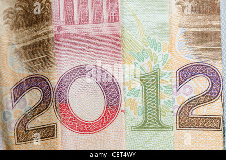 Chinesische Banknote Neujahr 2012 finanziellen Hintergrund Stockfoto