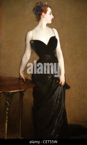 Detail: Madame X, (Madame Pierre Gautreau), 1883-84 von John Singer Sargent, US-amerikanischer, Stockfoto