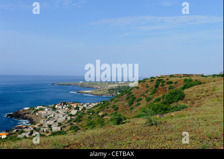 Panorama von Cidade Velha, Santiago, Kapverdische Inseln, Afrika, UNESCO-Welterbe Stockfoto