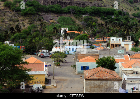 Der Hauptplatz. in Cidade Velha, Santiago, Kapverdische Inseln, Afrika, UNESCO-Welterbe Stockfoto