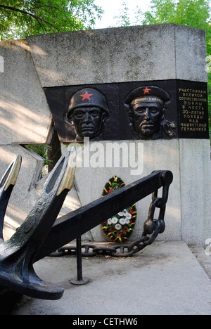 Ukraine. Die autonome Republik Krim. Feodossija. Denkmal zu Ehren der Teilnehmer des zweiten Weltkriegs. Sieg über Nazi-Deutschland. Stockfoto