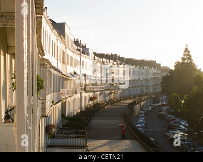 Royal York Crescent, Clifton, Bristol, georgische Terrasse mit Balkon. Stockfoto