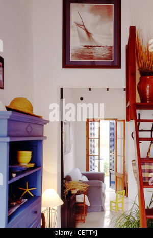 Esperenza ist ein Fishermans-Haus auf Mallorca dieses kleine Traumhaus in Porto Colom an der Südostküste von Mallorca, war es Stockfoto