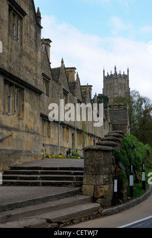 Armenhäuser in Chipping Campden, Gloucestershire, England. Stockfoto