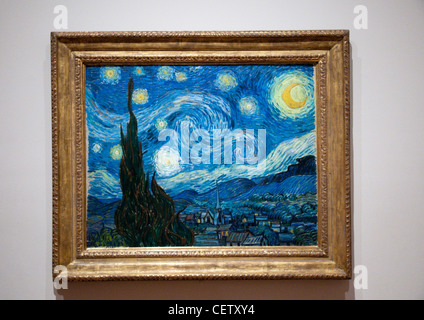 Nuit Étoilée (Starry Night) von Vincent Van Gogh im Museum of Modern Art (MOMA) in New York City, USA Stockfoto