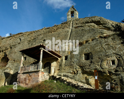 Eremitorio Rupestre de Olleros de Pisuerga Stockfoto