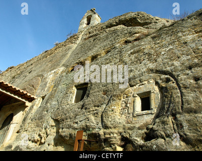 Eremitorio Rupestre de Olleros de Pisuerga Stockfoto