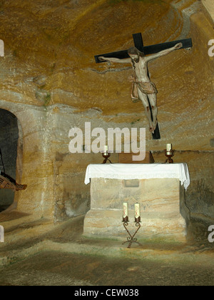 Eremitorio Rupestre de Olleros de Pisuerga Stockfoto