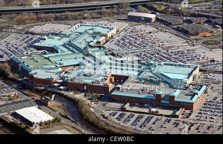 Luftaufnahme des Einkaufszentrum Meadowhall, Sheffield Stockfoto