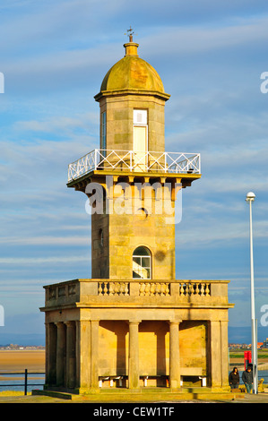 Der Strand Leuchtturm oder schlechten Lichtverhältnissen in Fleetwood, Lancashire England Stockfoto