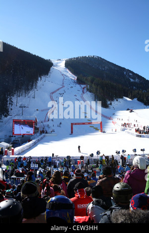 19. Februar 2012 - Alberto Tomba Skipiste in Bansko, Bulgarien auf Bansko Ski World Cup Stockfoto