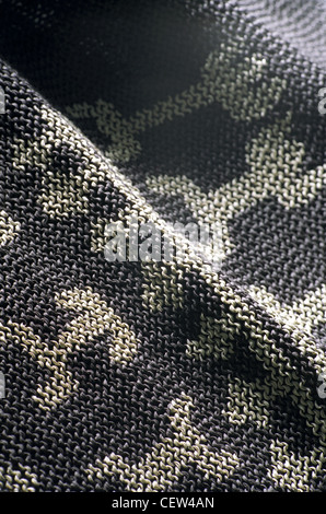 Strickgewebe Textil Textur aus Nahaufnahme Stockfoto