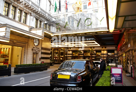 Savoy Hotel Strand-London-UK Stockfoto