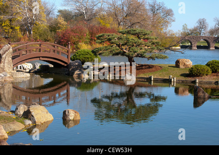 Chicago, Osaka Japanese Garden in Jackson Park, Hyde Park-Viertel Stockfoto