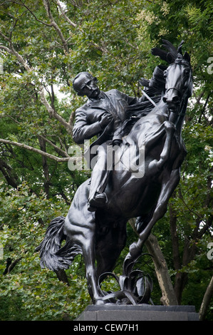 Statue von Jose Marti im Central Park in New York City, USA Stockfoto