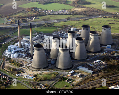 Luftaufnahme von Ferrybridge Power Station Stockfoto