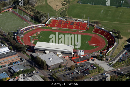 Luftaufnahme von Gateshead International Stadium Stockfoto