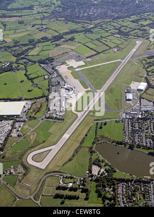Luftaufnahme von Leeds Bradford Flughafen Stockfoto