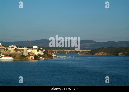 Vila Nova de Milfontes, Foz Rio Mira, Alentejo Stockfoto