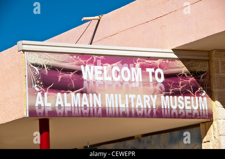 Ägypten, El Alamein 2. Weltkrieg Militärmuseum Zeichen Stockfoto