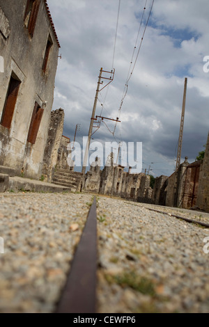 bleibt der französischen Dorf von Oradour Sur Glane, Frankreich. Stockfoto