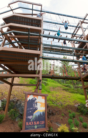 Tennessee, Pigeon Forge, Dollywood, Erlebnisberg-Hindernis-Parcours Stockfoto