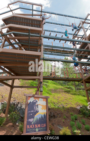 Tennessee, Pigeon Forge, Dollywood, Erlebnisberg-Hindernis-Parcours Stockfoto