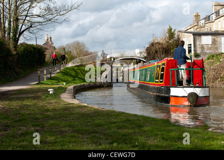 Widcombe Schlösser in der Nähe von Bad am Kennet und Avon Kanal. England-UK. Stockfoto