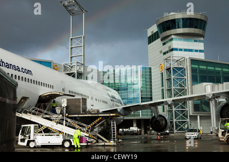 Flughafen Frankfurt am Main, Deutschland - drittgrößte in Europa Stockfoto